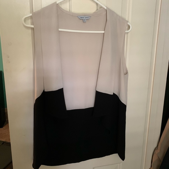 Naked Zebra Tops - Formal high-low vest